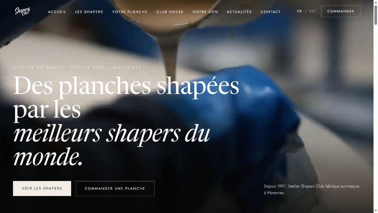 Concevoir et faire évoluer shapersclub.com